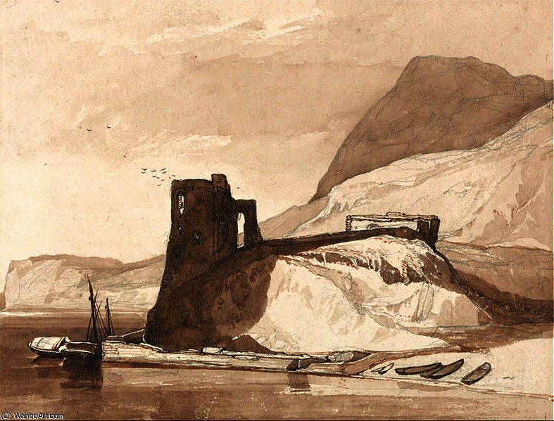 Coast Scene With A Castle — John Sell Cotman