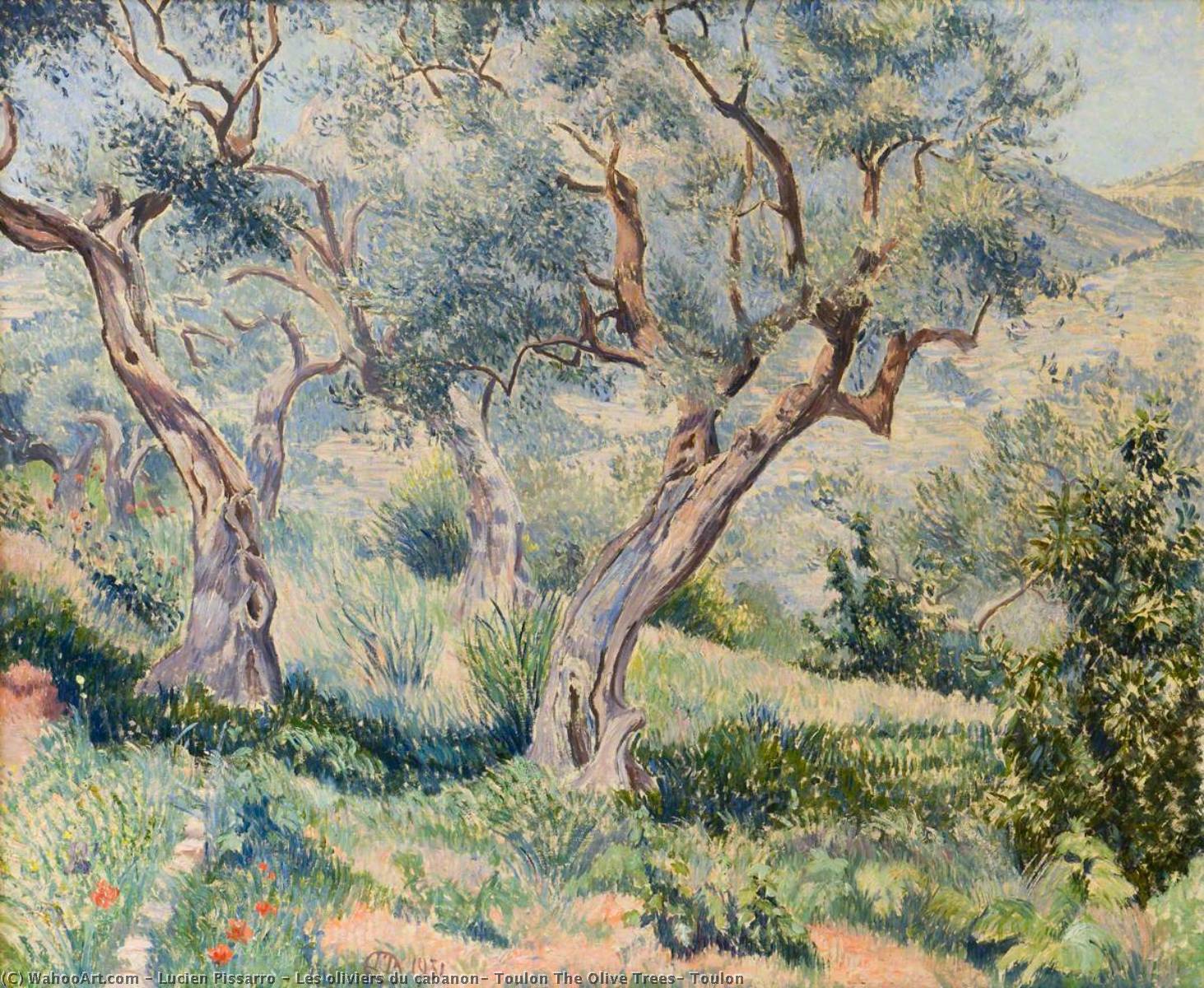 Les Oliviers Du Cabanon, Toulon The Olive Trees, Toulon — Lucien Pissarro