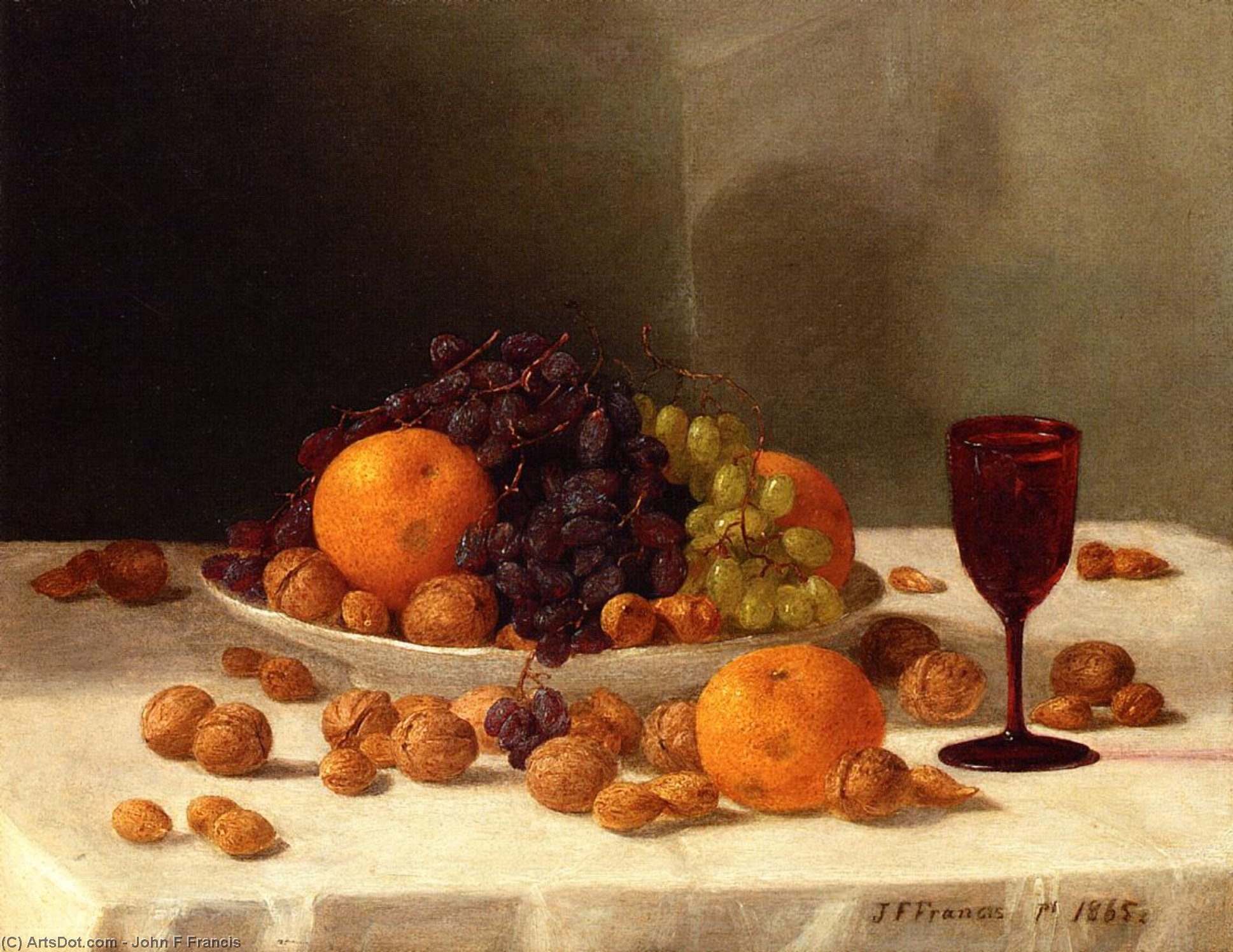 Still Life With Fruit And Nuts — John F Francis