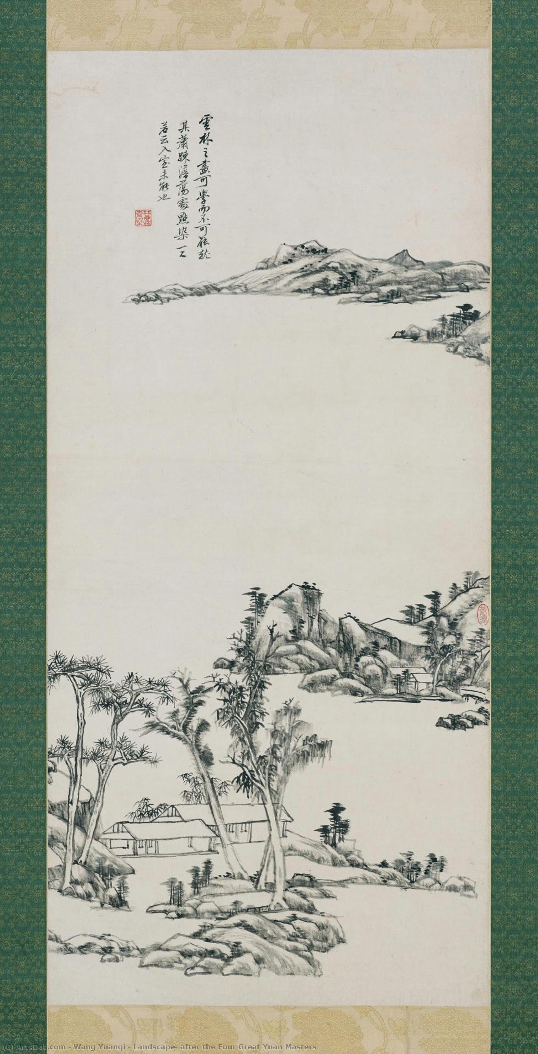 Landscape, After The Four Great Yuan Masters — Wang Yuanqi