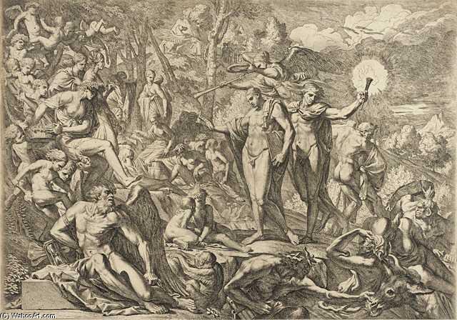 The Triumph Of The Virtuous Artist On Parnassus — Pietro Testa