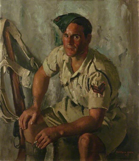 Sergeant B. Montague One Of The Desert Rats (7th Armoured Division) — Henry Marvell Carr