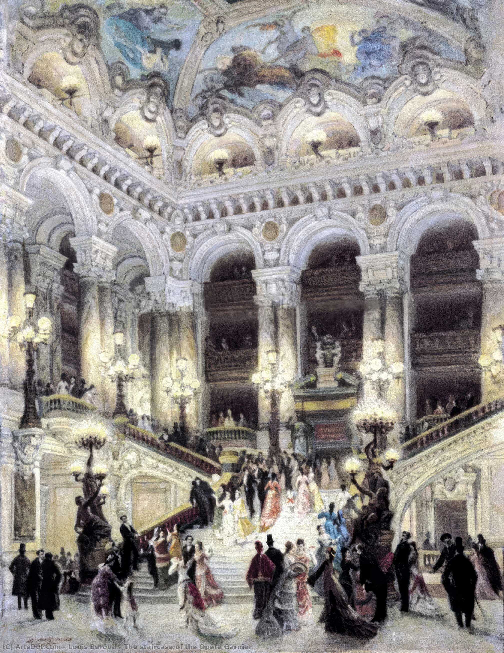 The Staircase Of The Opera Garnier — Louis Beroud