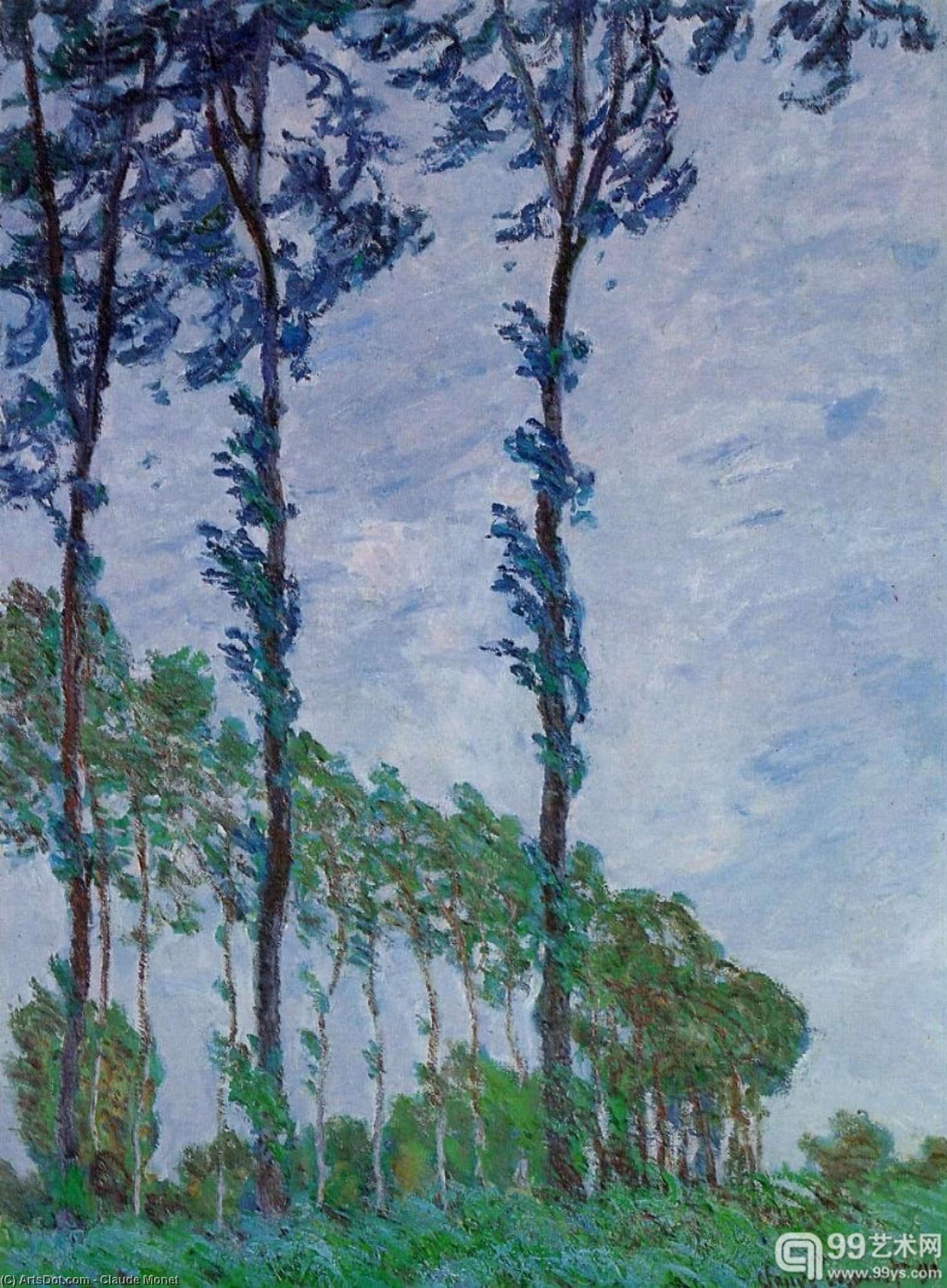 Poplars, Wind Effect — Клод Моне
