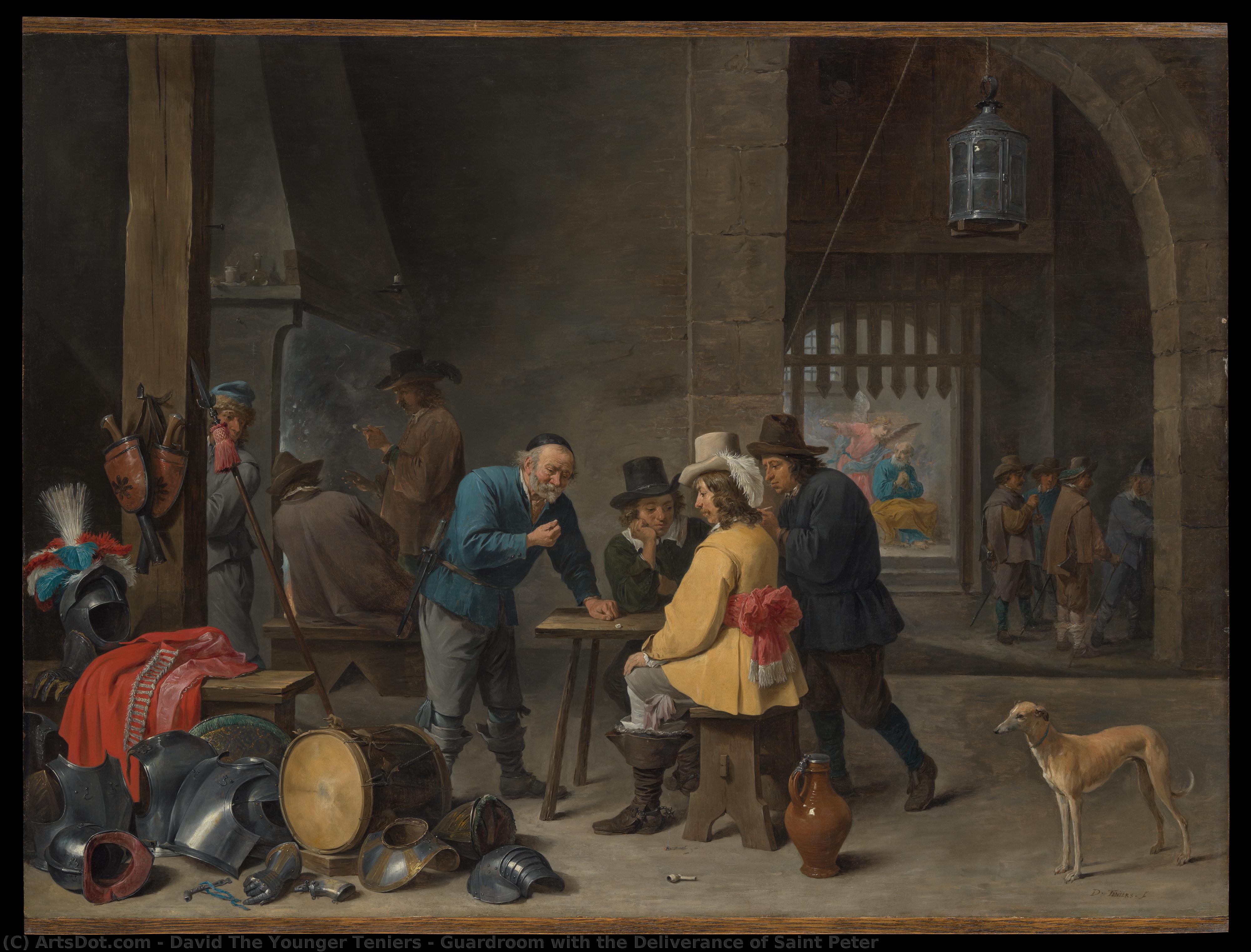 Guardroom With The Deliverance Of Saint Peter — David Teniers The Younger