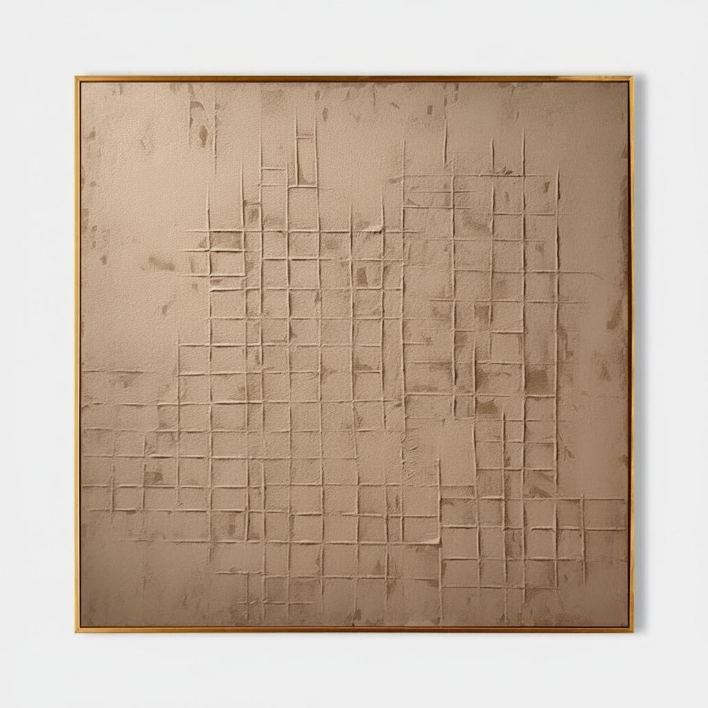 Monolithic Echoes In Sand: A Singular Study Of Geometric Relief And Tactile Serenity — David Moreau