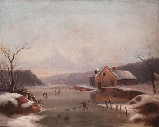 View Of The Hudson From Tarrytown Heights, (painting) — Joseph H Hidley