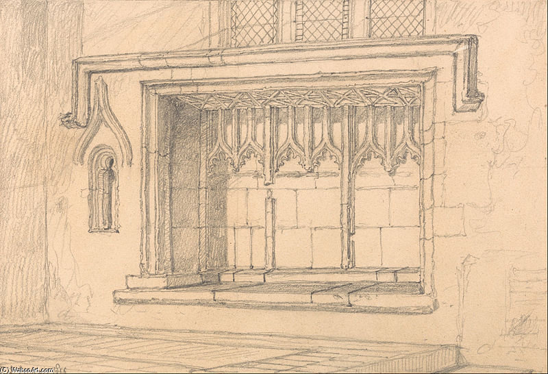 A Sedilia In Upwell Church, Norfolk — John Sell Cotman