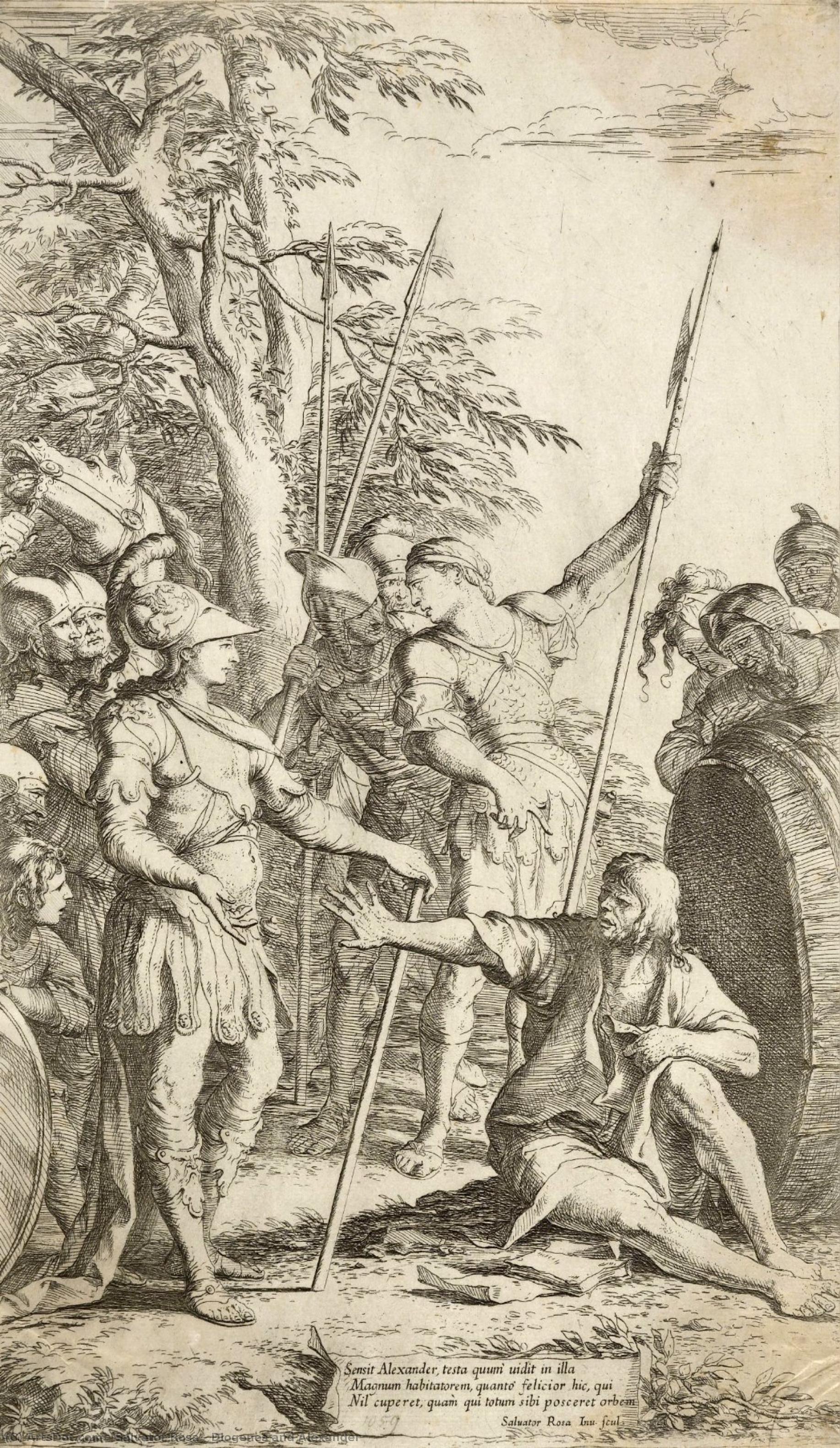Diogenes And Alexander — Salvador Rosa