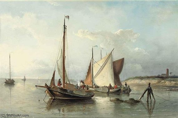 Sailing Vessels In Calm Waters — Nicolaas Riegen