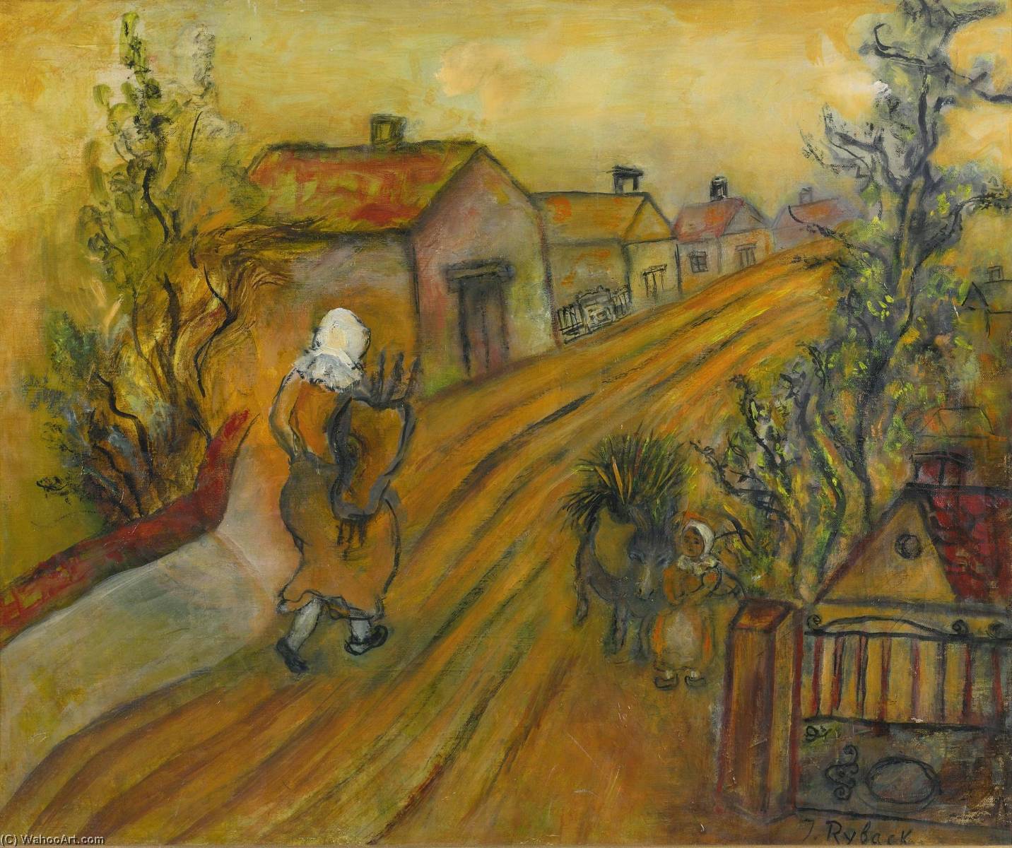 In The Shtetl — Issachar Ber Ryback