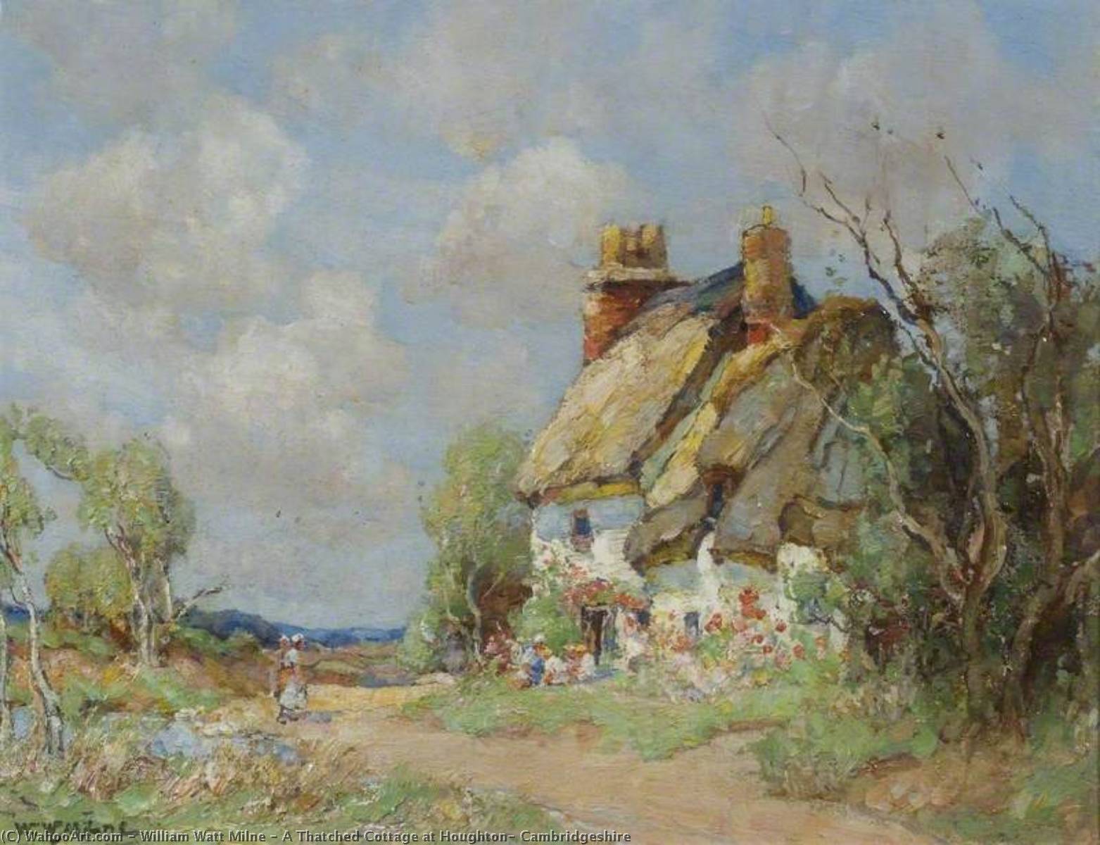 A Thatched Cottage At Houghton, Cambridgeshire — William Watt Milne