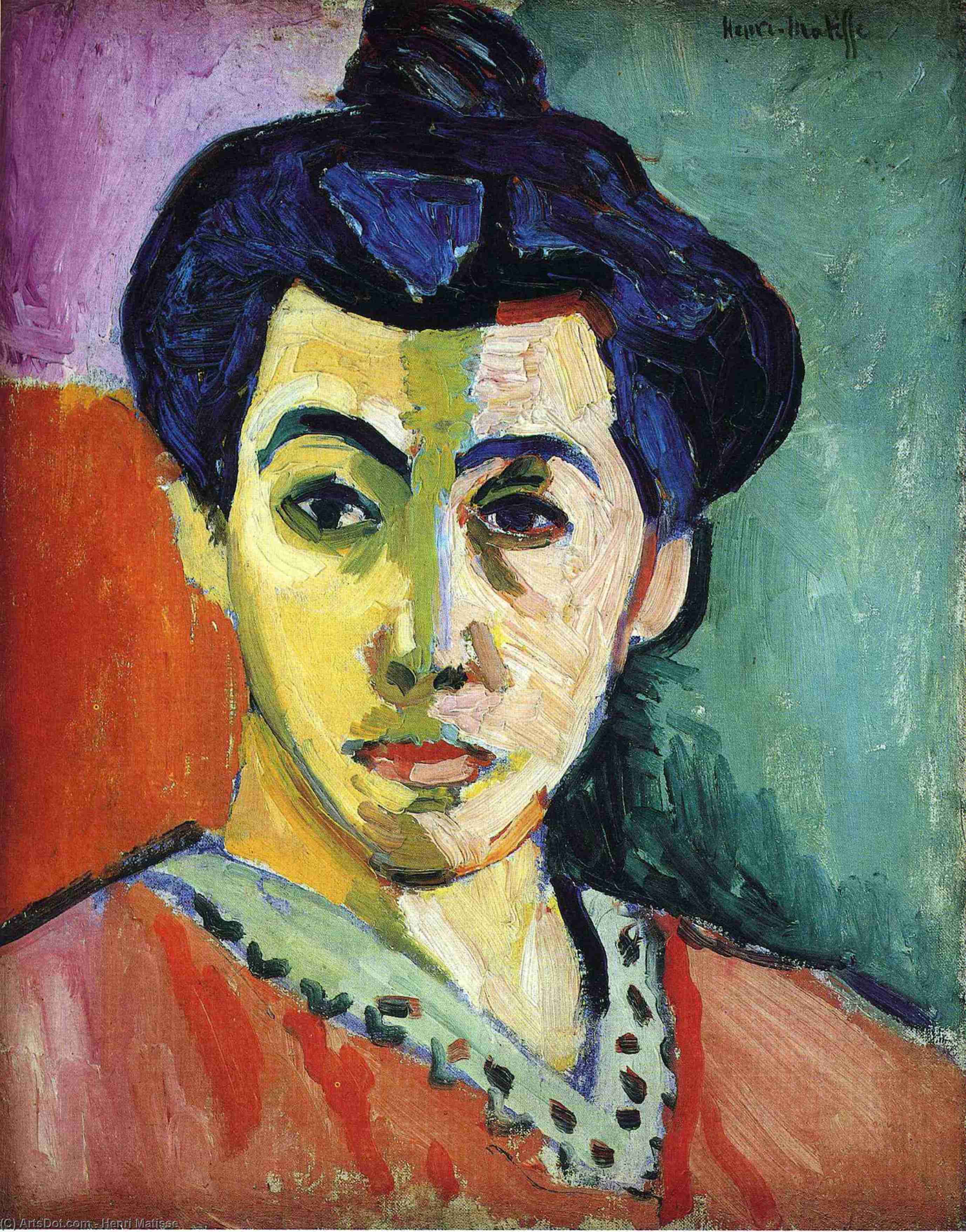 Retrato De Madame Matisse (lista Verde) — Henri Matisse
