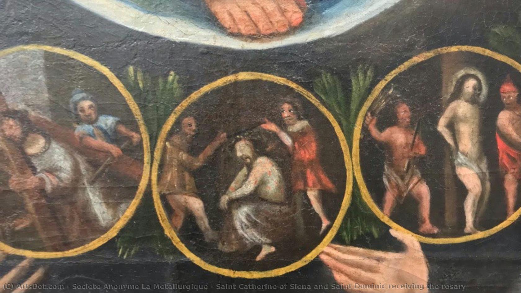 Saint Catherine Of Siena And Saint Dominic Receiving The Rosary — Societe Anonyme La Metallurgique