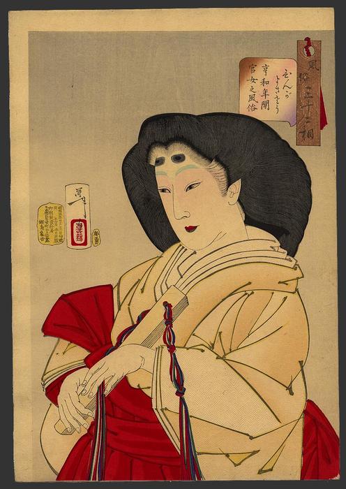 Looking Refined - A Court Lady Of The Kyowa Era — Tsukioka Yoshitoshi