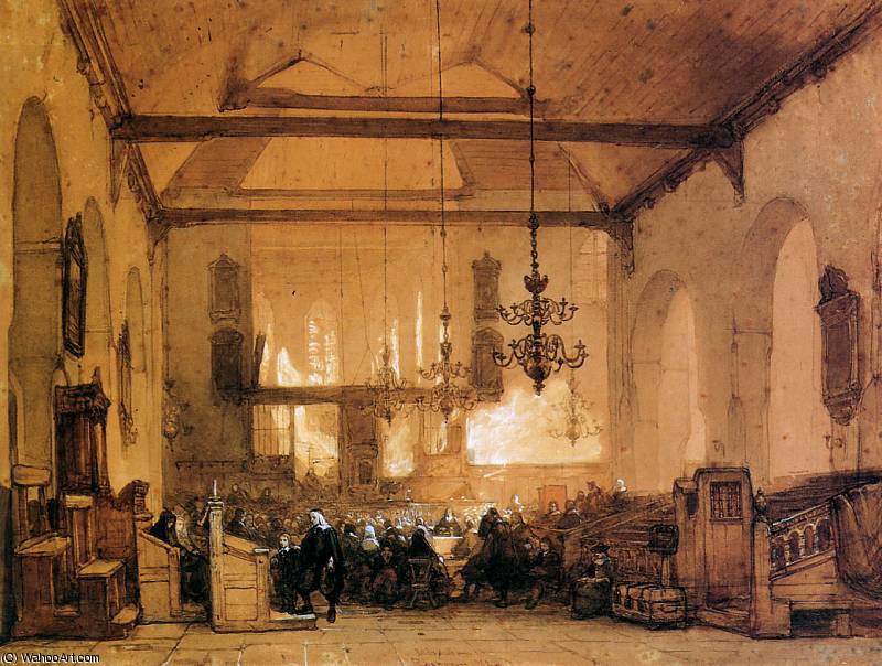 Geertekerk In Utrecht Sun — Johannes Bosboom