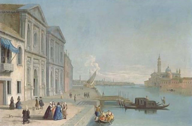San Giorgio Maggiore, Venice, From The Canale Della Grazia — Johan Richter (giovanni Richter)