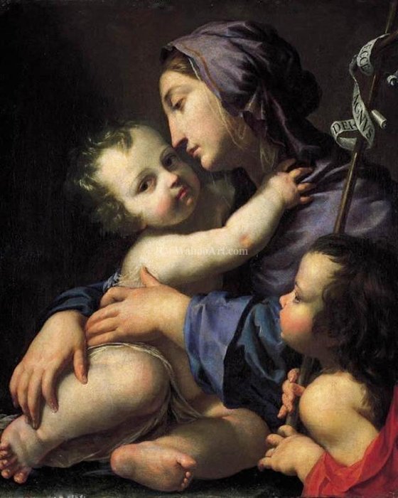 Virgin And Child With St. Giovannino — Цезарь Дандини