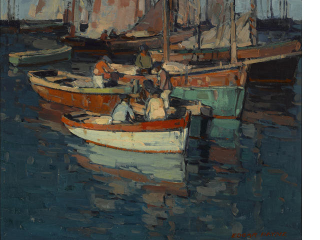 Breton Fishermen, Concarneau — Edgar Alwyn Payne