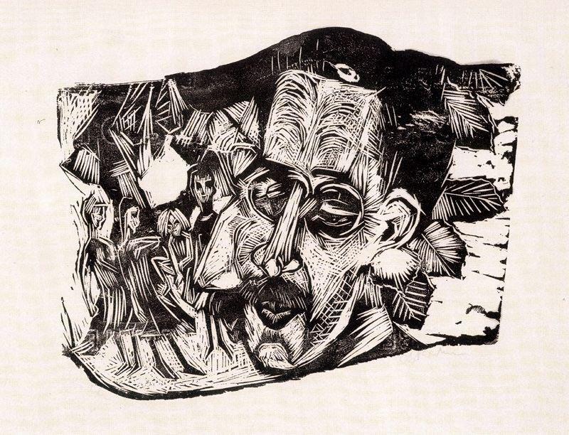 Portrait Of Dr. Ludwig Binswanger And Little Girls — Ernst Ludwig Kirchner