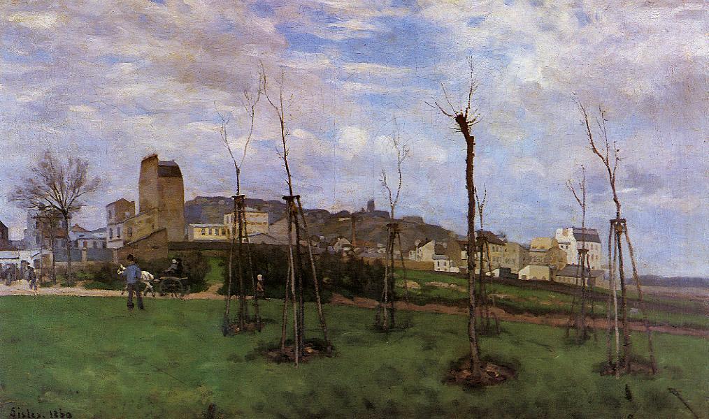 View Of Montmartre From The Cite Des Fleurs, Les Batignolles — Alfred Sisley