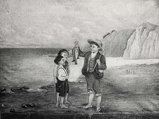 Three Boys With Fish, (painting) — Margaret Rachel Washer