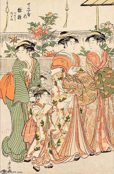 The Courtesan Hinazuru Of The Chojiya Brothe — Torii Kiyonaga