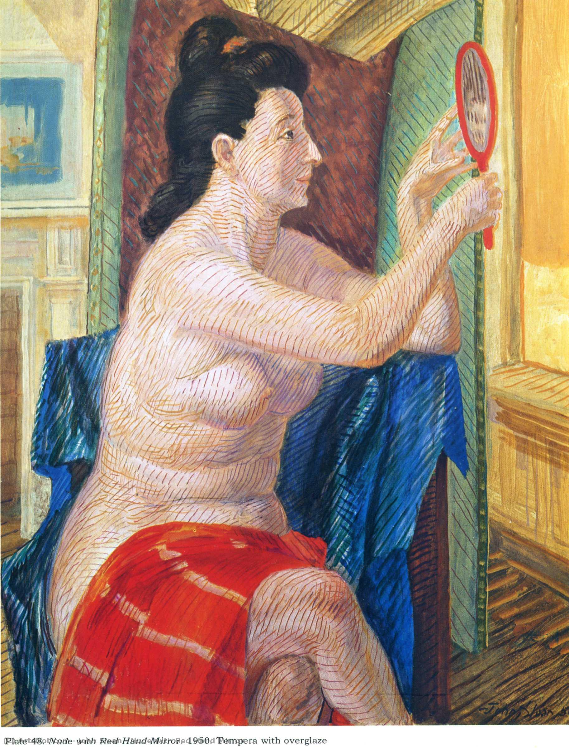 Nude With Red Hand Mirror — ジョン・フレンチ・スローン