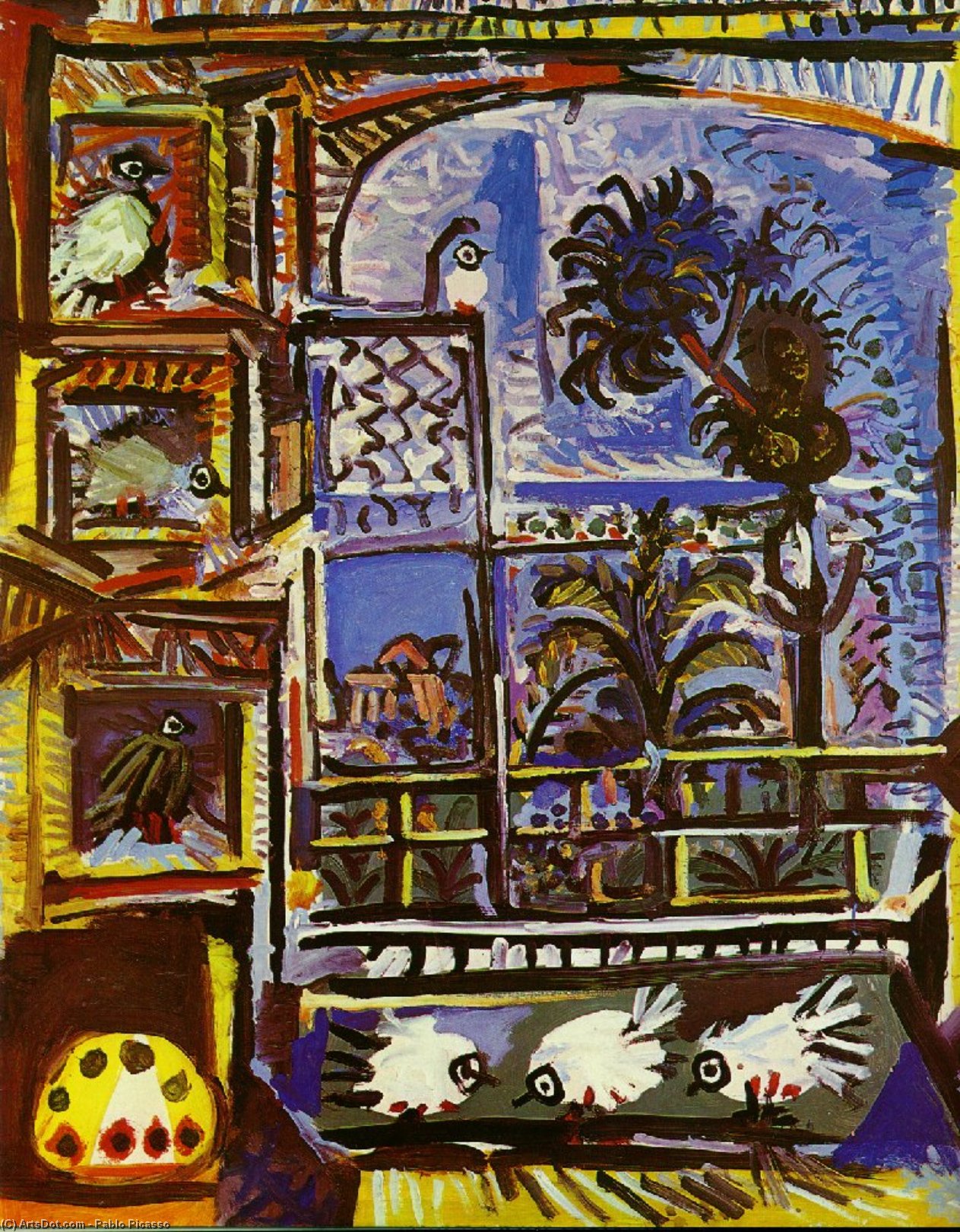 Studio (pigeons) (velazquez) — Пабло Пикасо