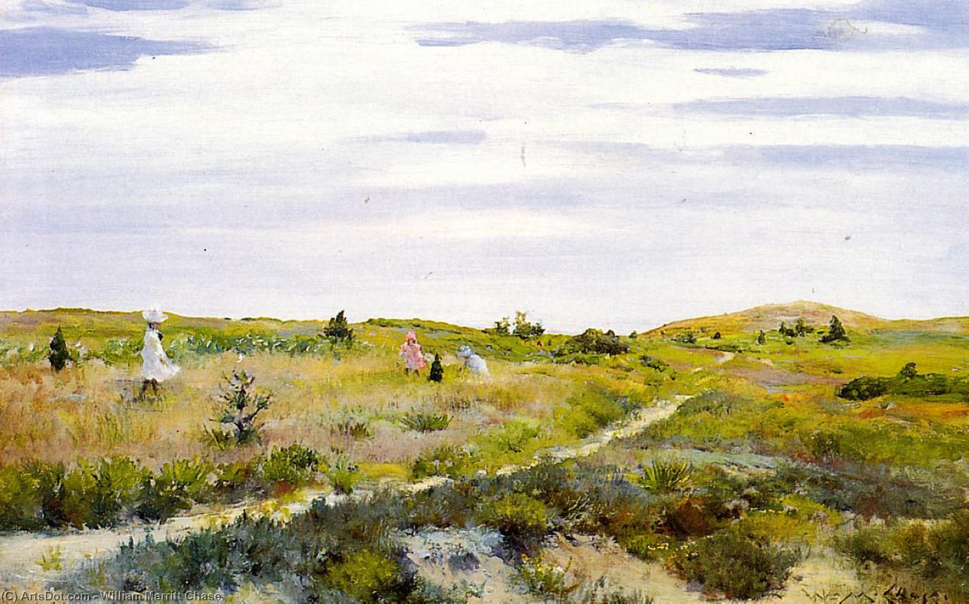 Along The Path At Shinnecock — William Merritt Chase