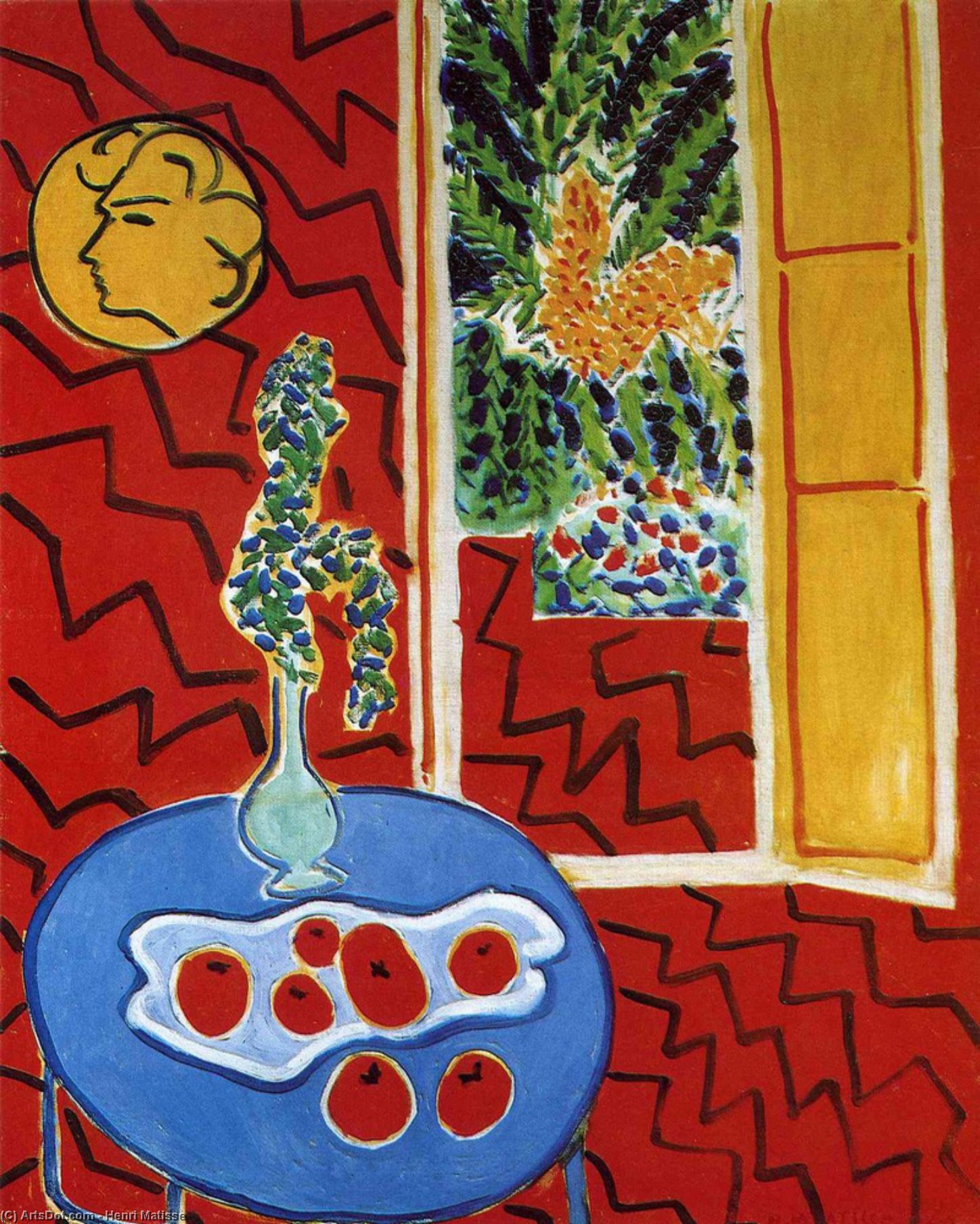 Red Interior. Still Life On A Blue Table — Henri Matisse