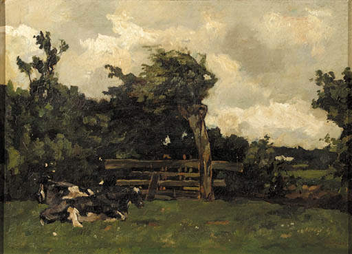 Cows In A Meadow In A Wooded — Wilhelmus Hendrikus Petrus Johannes Zwart