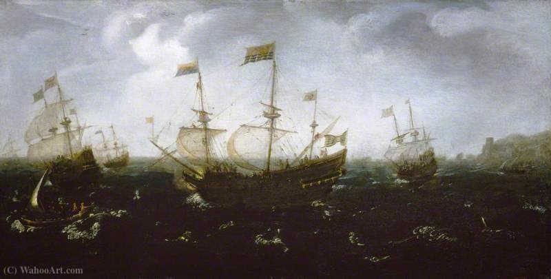 Shipping Off A Coast In Rough Seas — Jan Porcellis