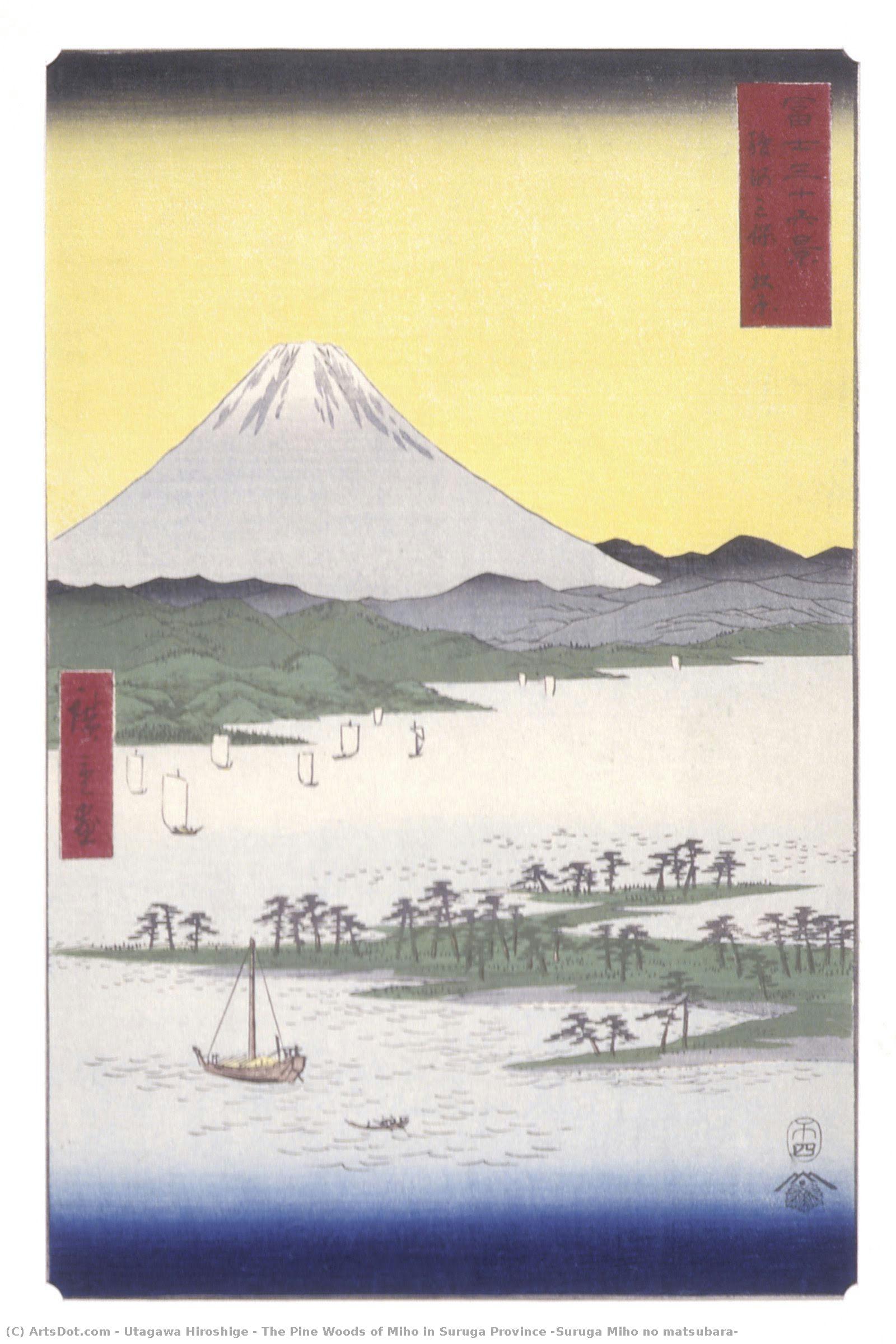 Die Kiefernwälder Von Miho In Der Provinz Suruga (suruga Miho No Matsubara) — Utagawa Hiroshige