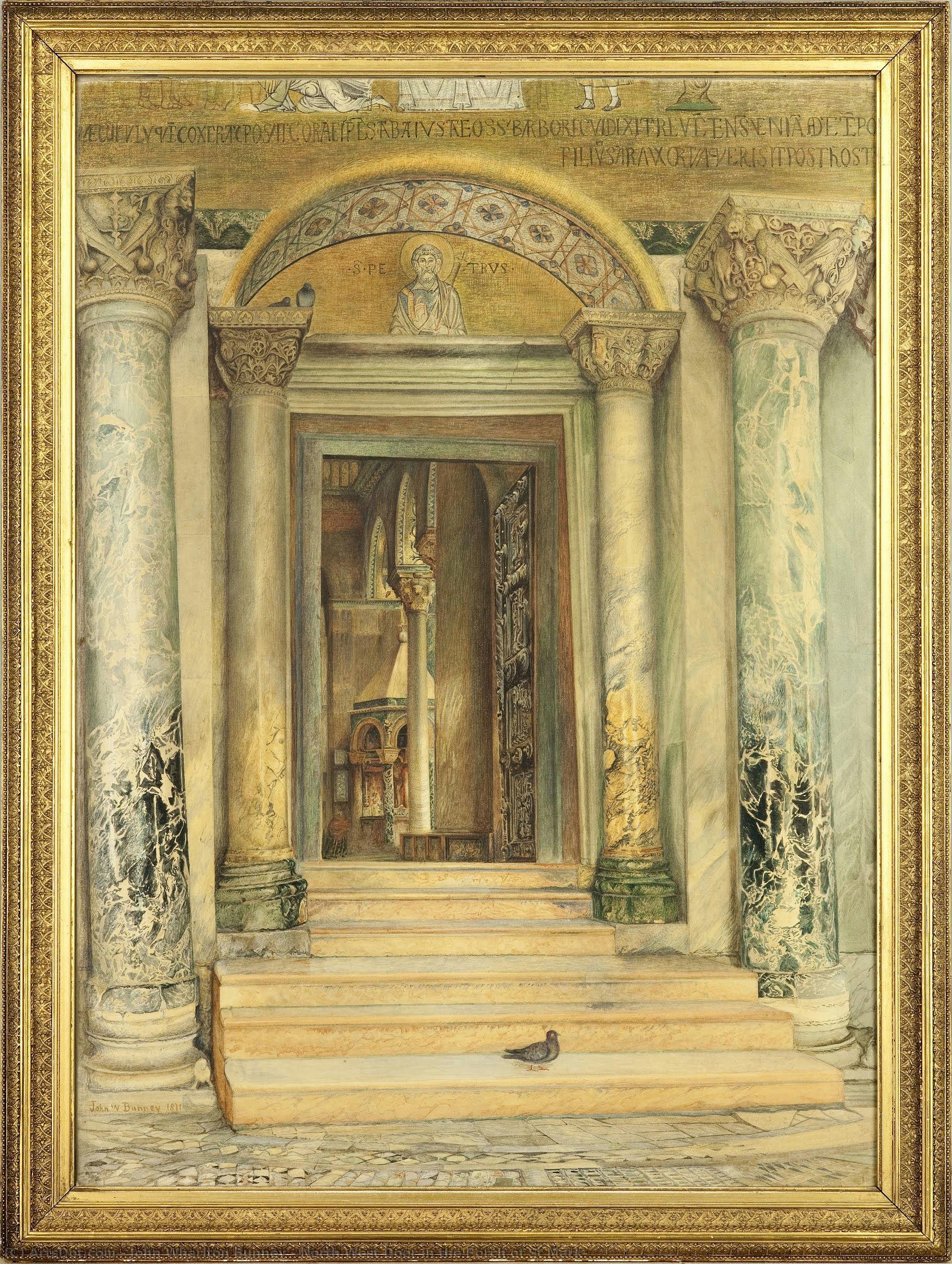North West Door In The Porch Of St Mark — John Wharlton Bunney