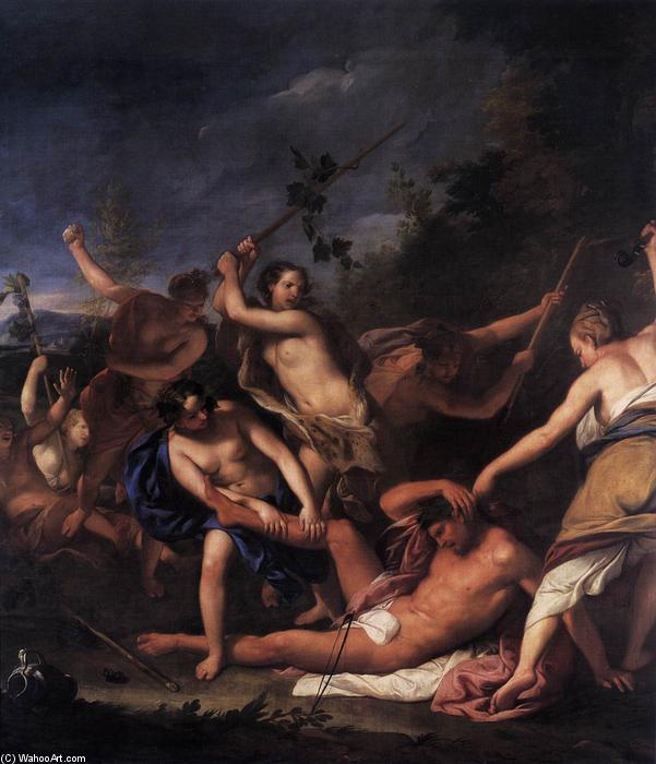Orpheus And The Bacchantes (detail) — Gregorio Lazzarini