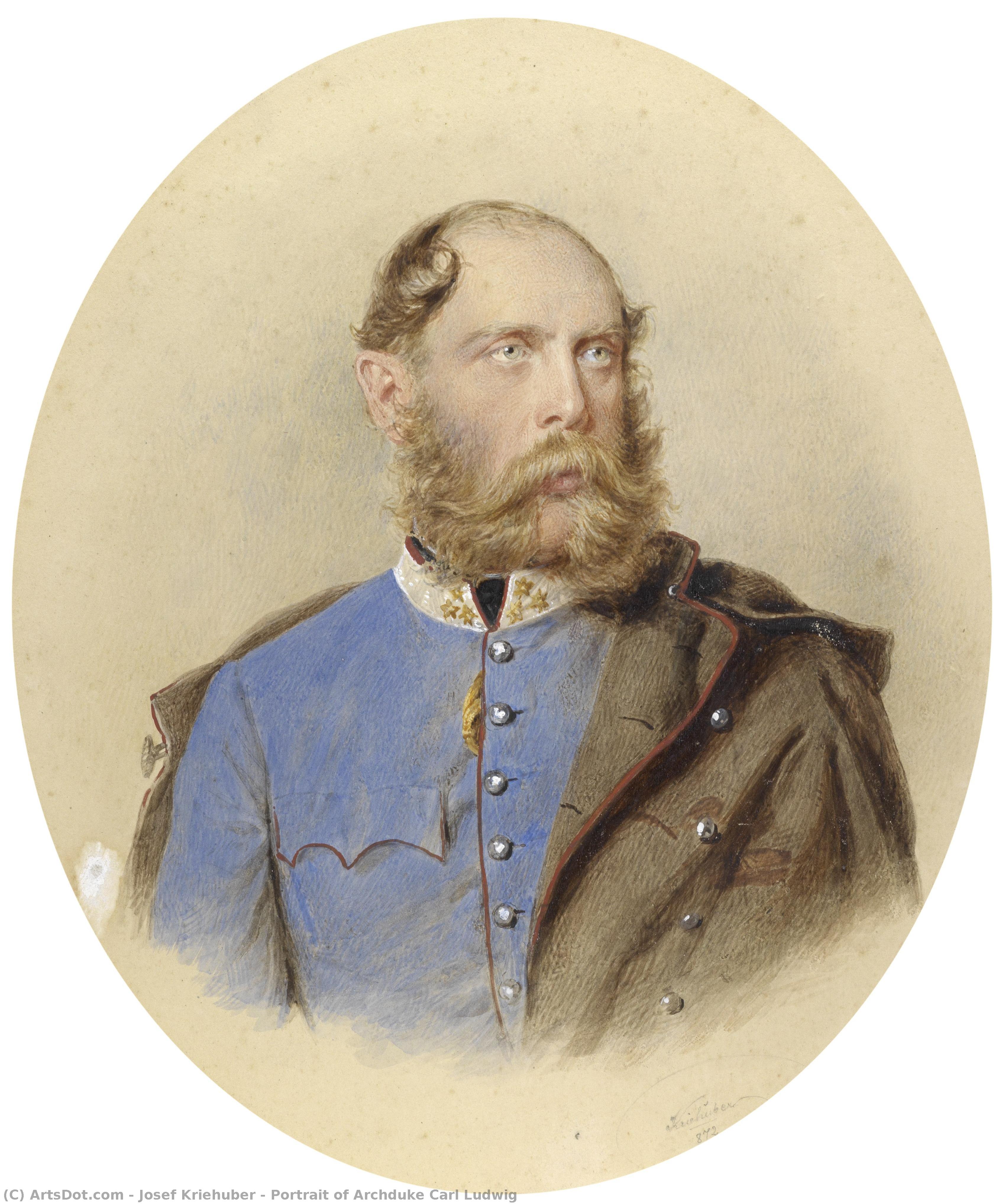 Portrait Of Archduke Carl Ludwig — Josef Kriehuber