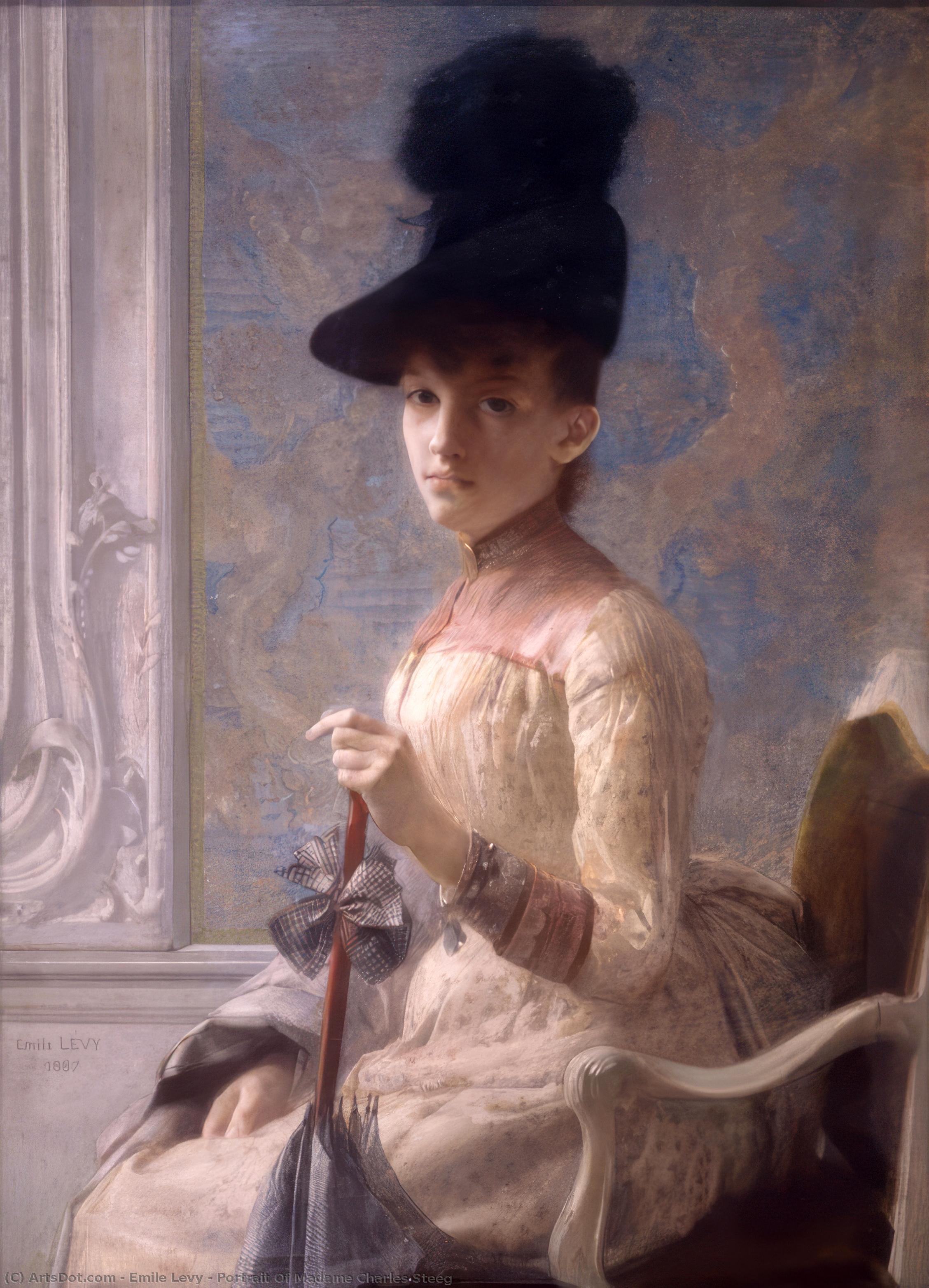Portrait Of Madame Charles Steeg — Emile Levy