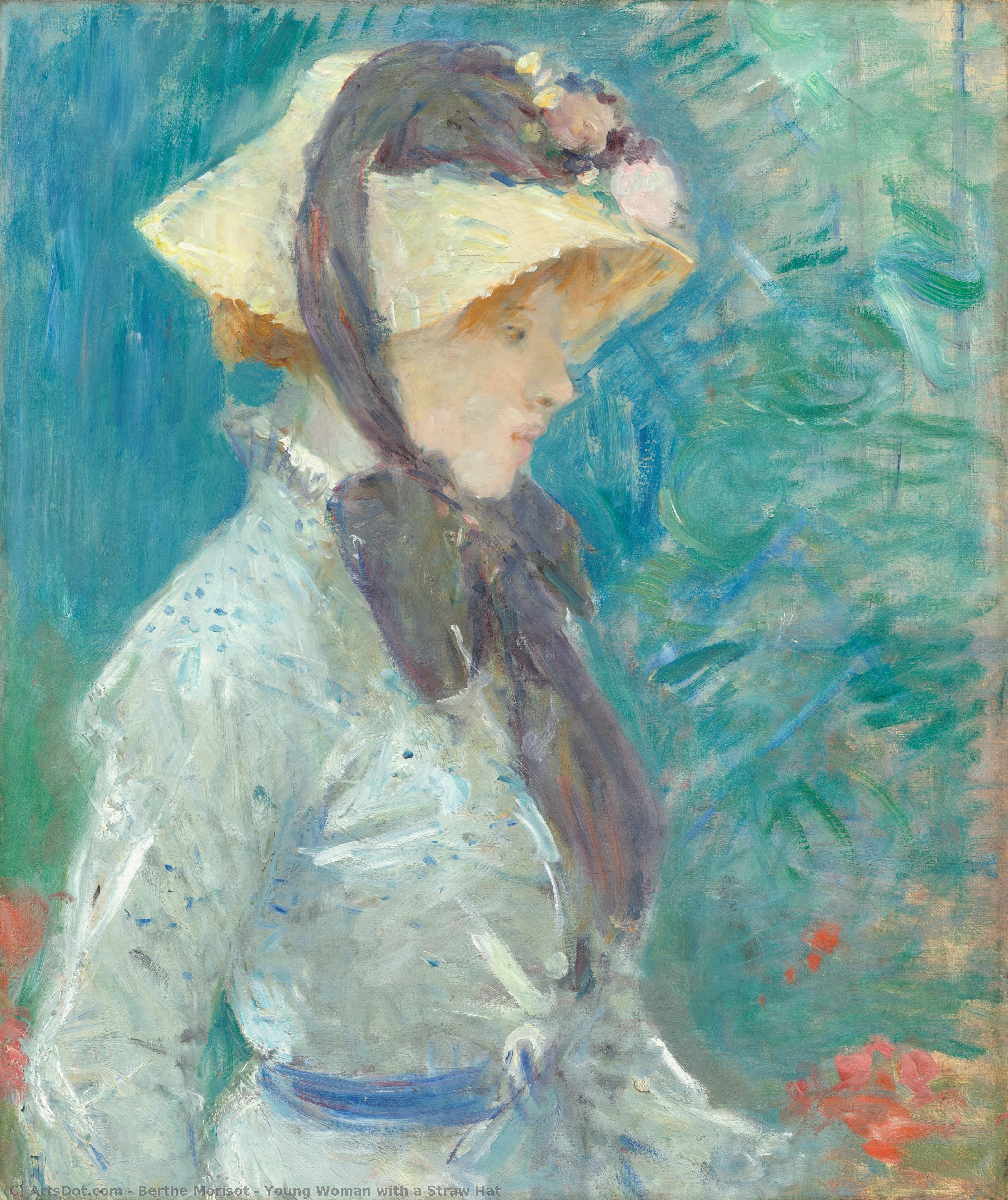 Young Woman With A Straw Hat — Berthe Morisot