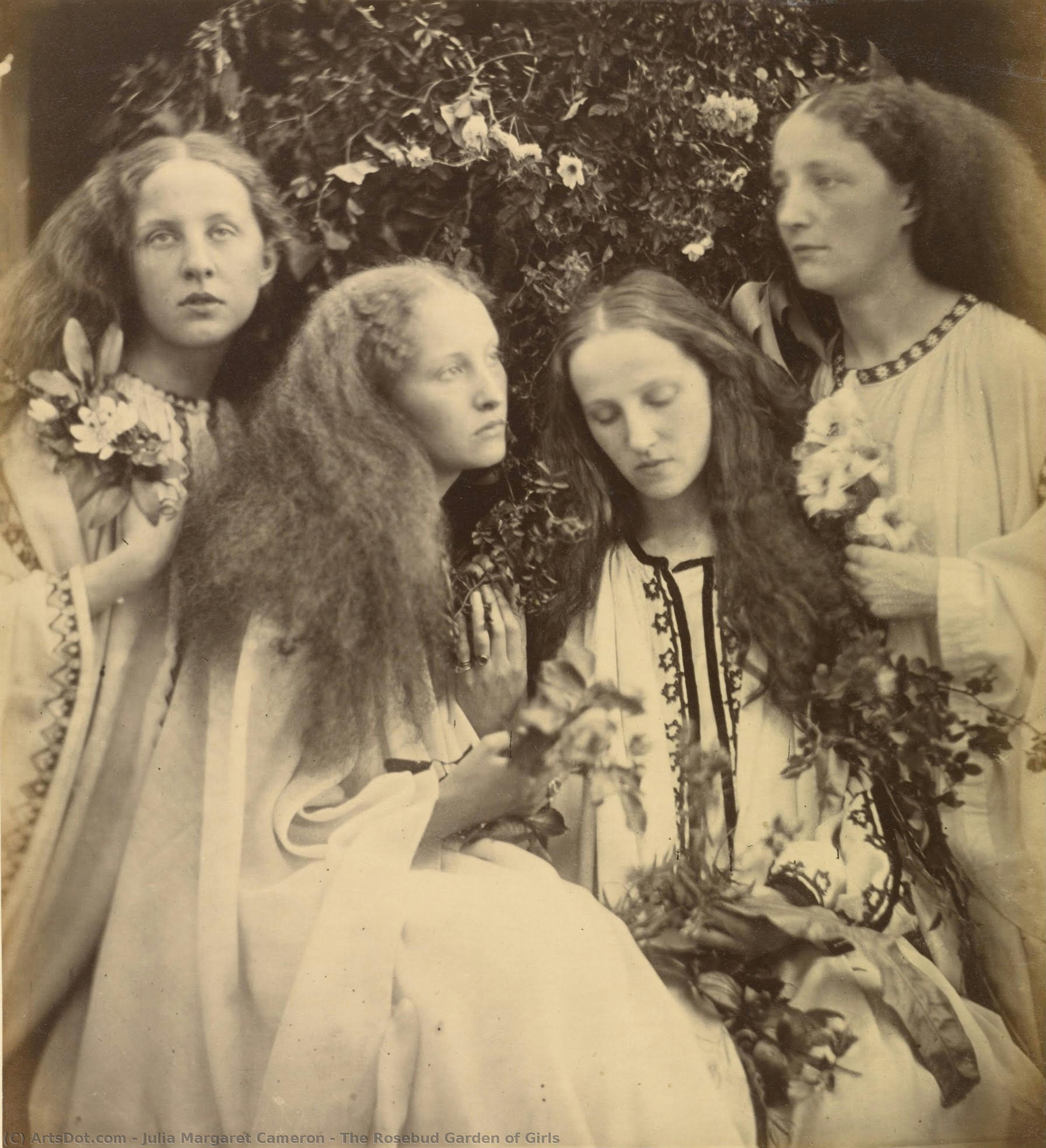 El Jardín De Capullos De Rosas De Las Jóvenes — Julia Margaret Cameron