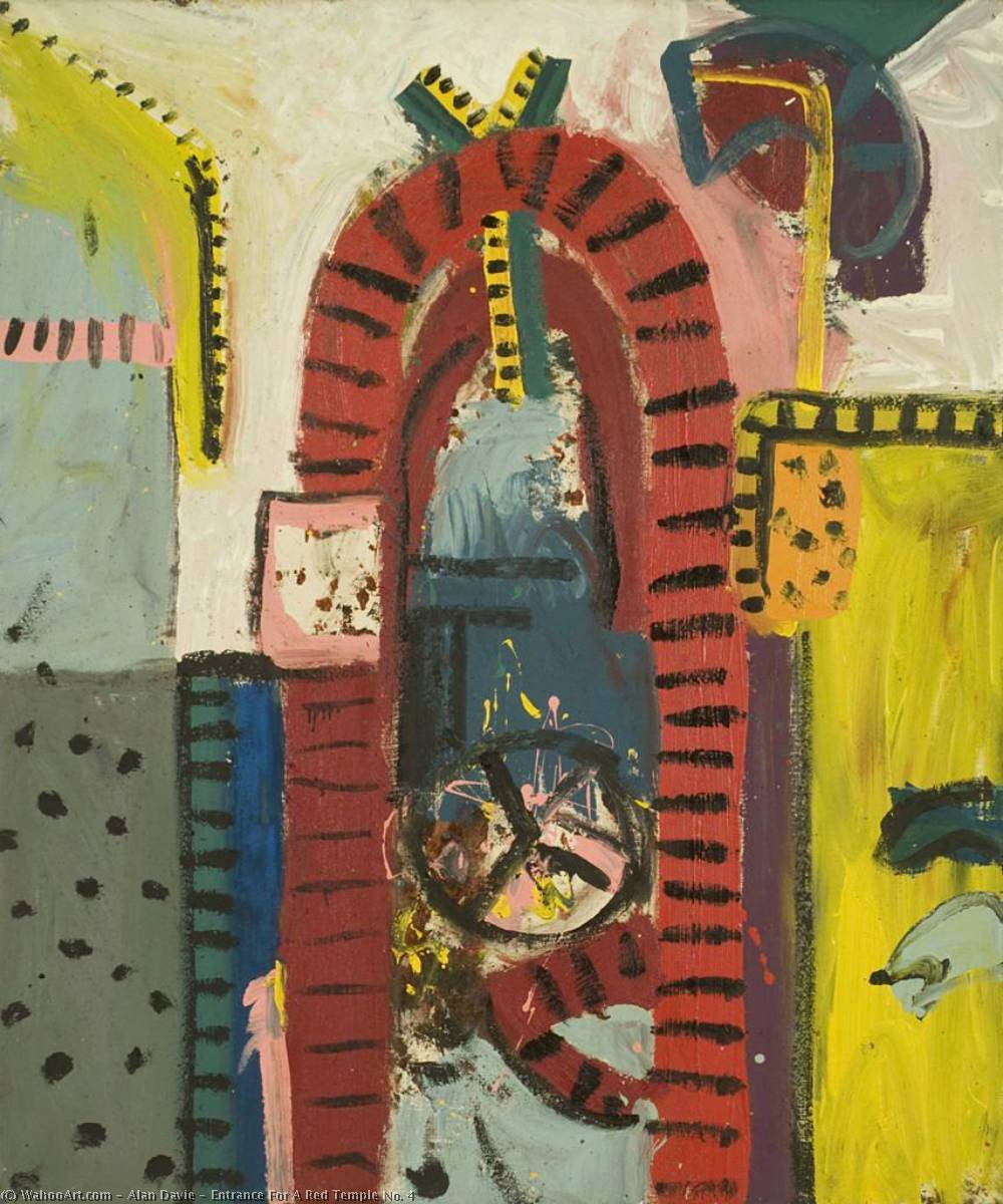 Entrance For A Red Temple No. 4 — Alan Davie