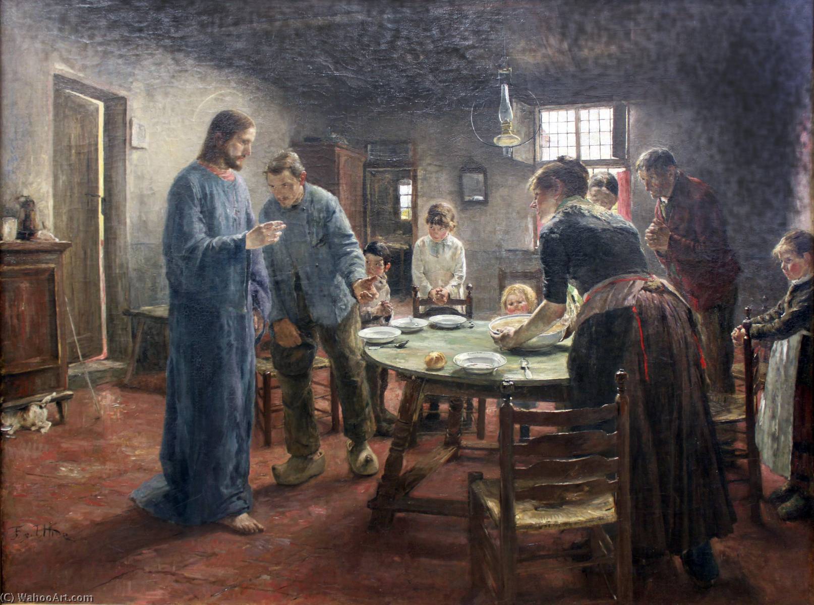 English Grace Before The Meal Deutsch Das Tischgebet Русский Грейс — Fritz Von Uhde
