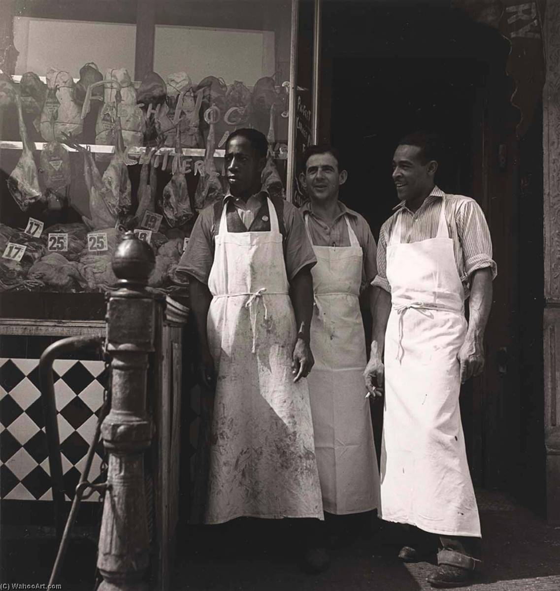 Meatmarket Owner And Butchers, From The Project The Most Crowded Block — Aaron Siskind