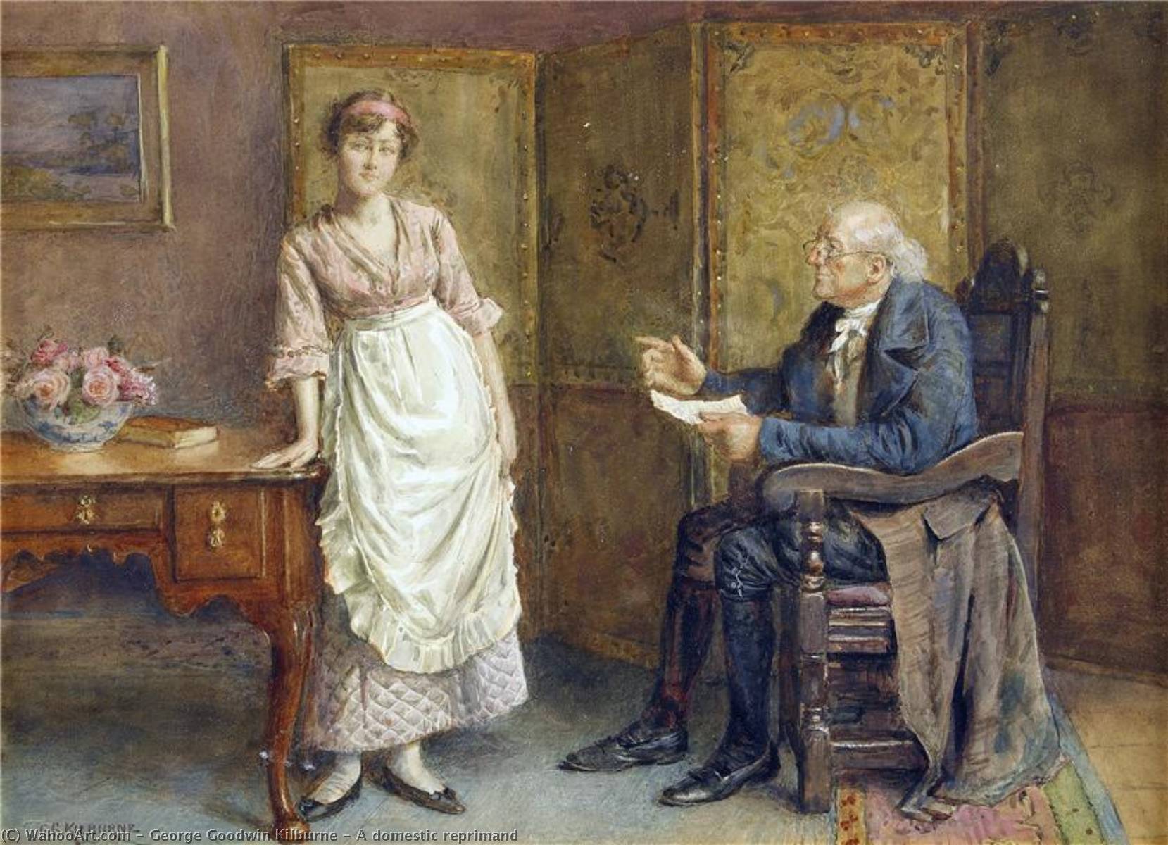A Domestic Reprimand — George Goodwin Kilburne