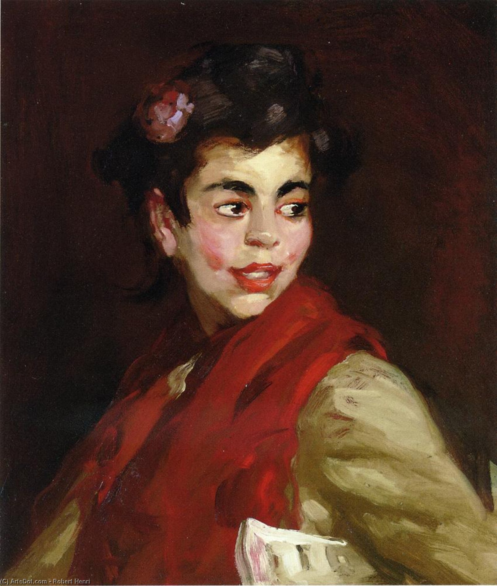 Newsgirl, Madrid, Spain — Robert Henri
