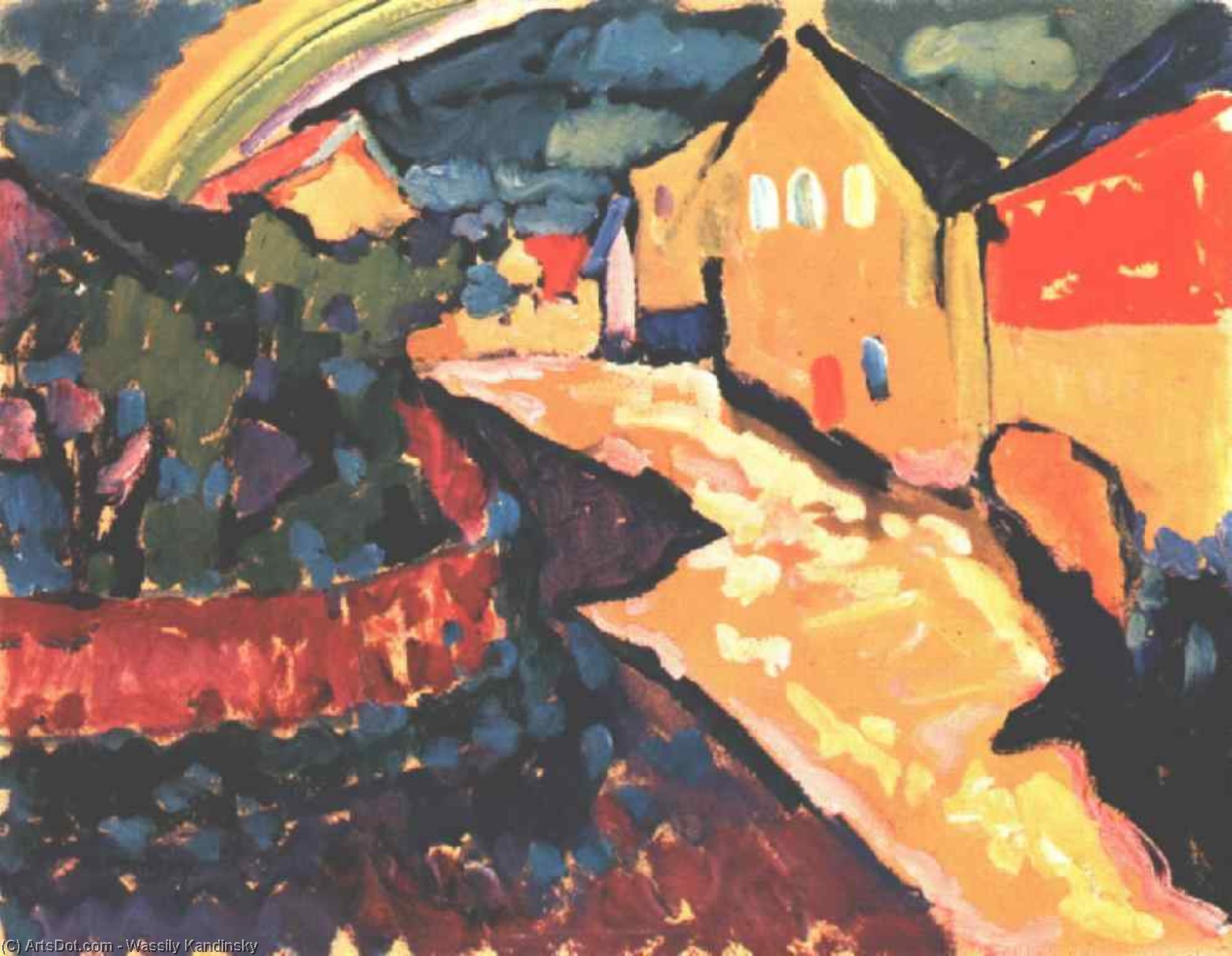 Murnau With Rainbow, , Gabriele Münter Founda — Василий Васильевич Кандинский