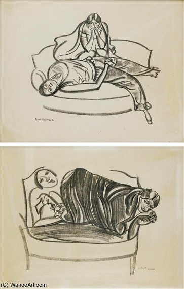 A Group Of Eleven Lithographs For Russische Erotik — Boris Dmitrievich Grigoriev