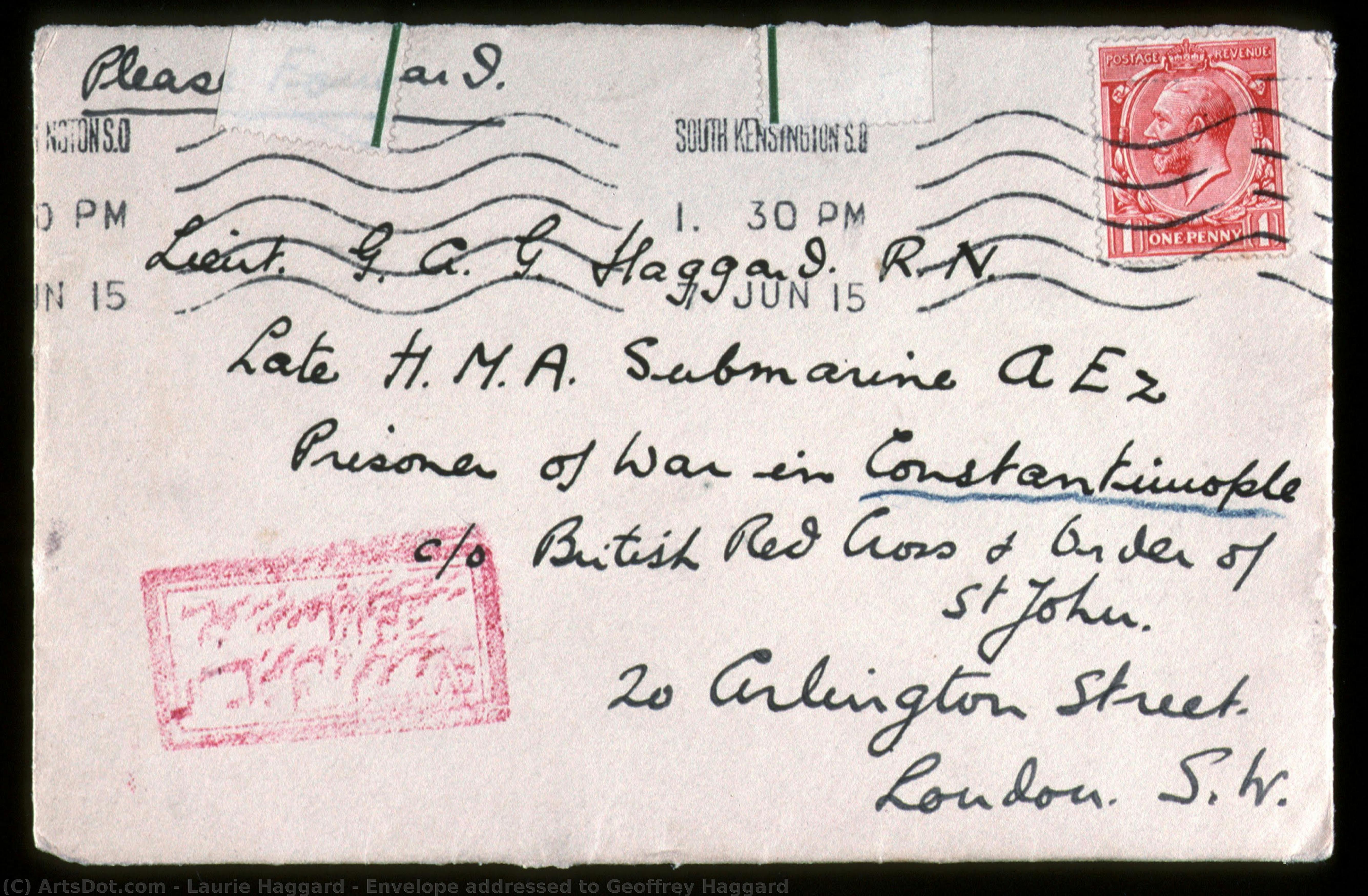 Envelope Addressed To Geoffrey Haggard — Laurie Haggard