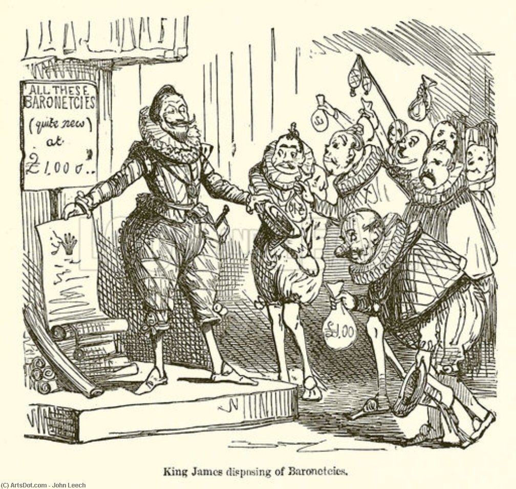 King James Disposing Of Baronetcies — Džon Lič