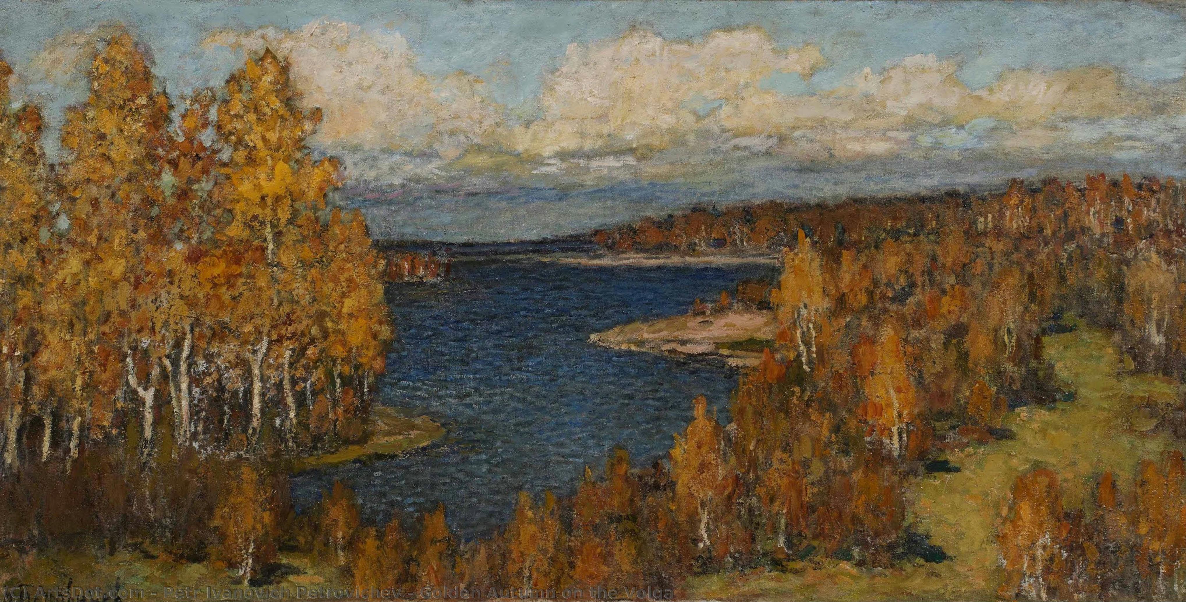 Golden Autumn On The Volga — Petr Ivanovich Petrovichev